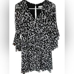 Calvin Klein Black and White Floral Dress